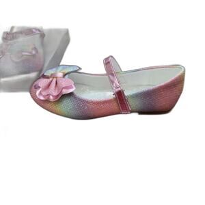 Girls Rainbow Ballet Shoes Size 1 NEW!!